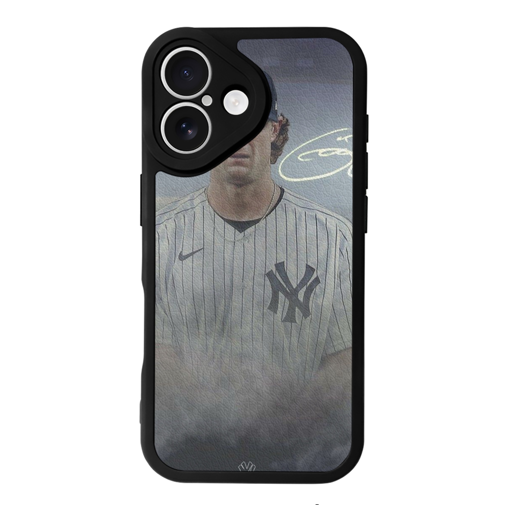 Gerrit Cole 27 IPhone 16 Silicone Leather Case – UV Print, Lambskin Texture – Perfect Fit, Wireless Charging Compatible, Scratch Resistant, Precise Cutouts – Stylish Protection For IPhone 16